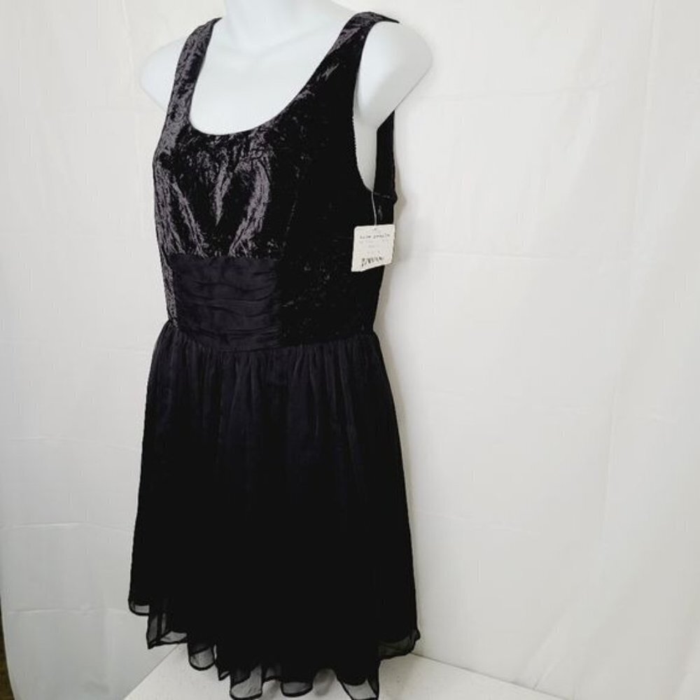 NWT Free People Velvet Fit & Flare Cocktail Dress - Picture 2 of 7